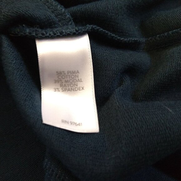 J Jill Pure Jill A Line Tunic Dress Size S New Green Pima Cotton Modal Pockets - Picture 7 of 10